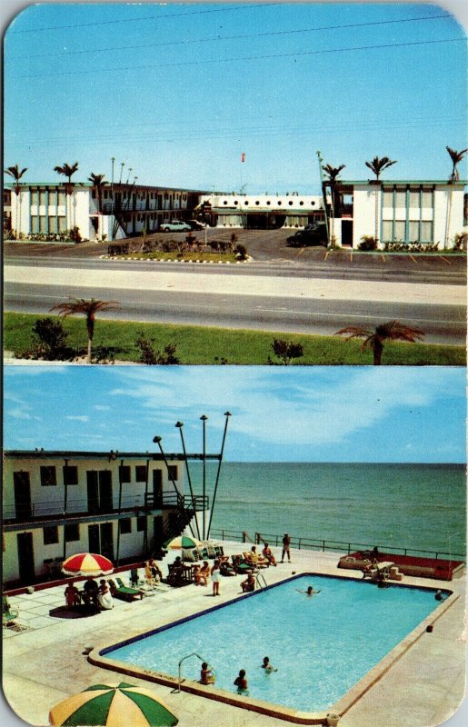 Vtg Miami Beach Florida FL The Windward Motel Multi View 1950s Postcard