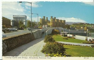 Wales Postcard - Conway Castle and Bridge - Snowdonia National Park  V1955