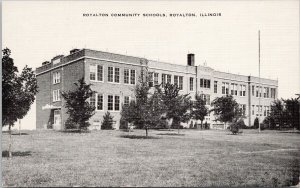 Royalton IL Royalton Community Schools Reeves Studio Linen Postcard H20