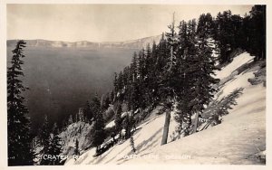 Crater Rim real photo - Crater Lake, Oregon OR  