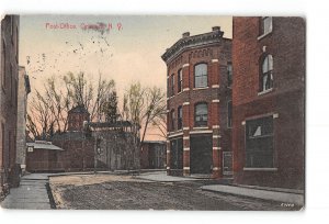 Oneonta New York NY Postcard 1907 Post Office Street View