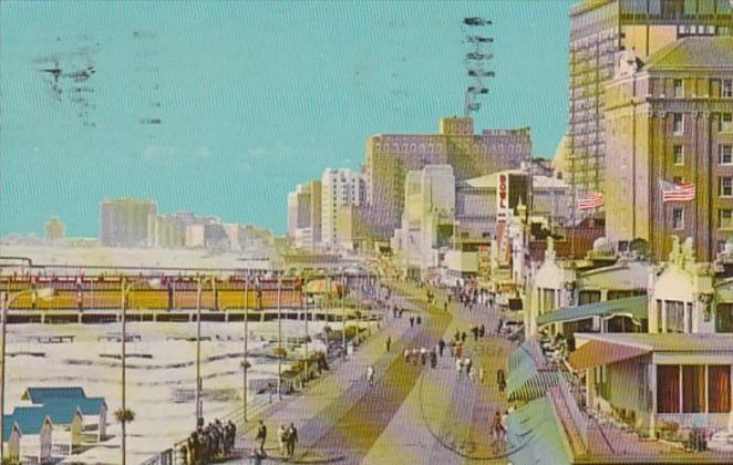 New Jersey Atlantic City Boardwalk Scene 1969