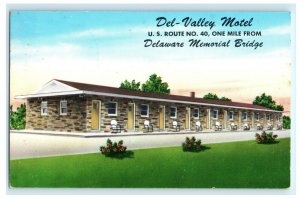 Del Valley Motel Motor Court Penns Grove NJ New Jersey Postcard (U15)