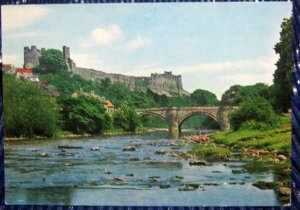 England Richmond Castle Yorkshire view from River Swale - unposted