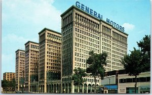 VINTAGE POSTCARD THE GENERAL MOTORS BUILDING COMPLEX AT DETROIT MICHIGAN 1964