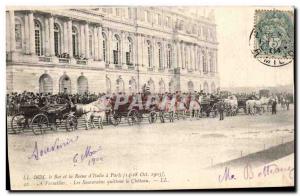 Old Postcard HM The King and Queen of & # 14 39Italie in Paris October 18, 19...