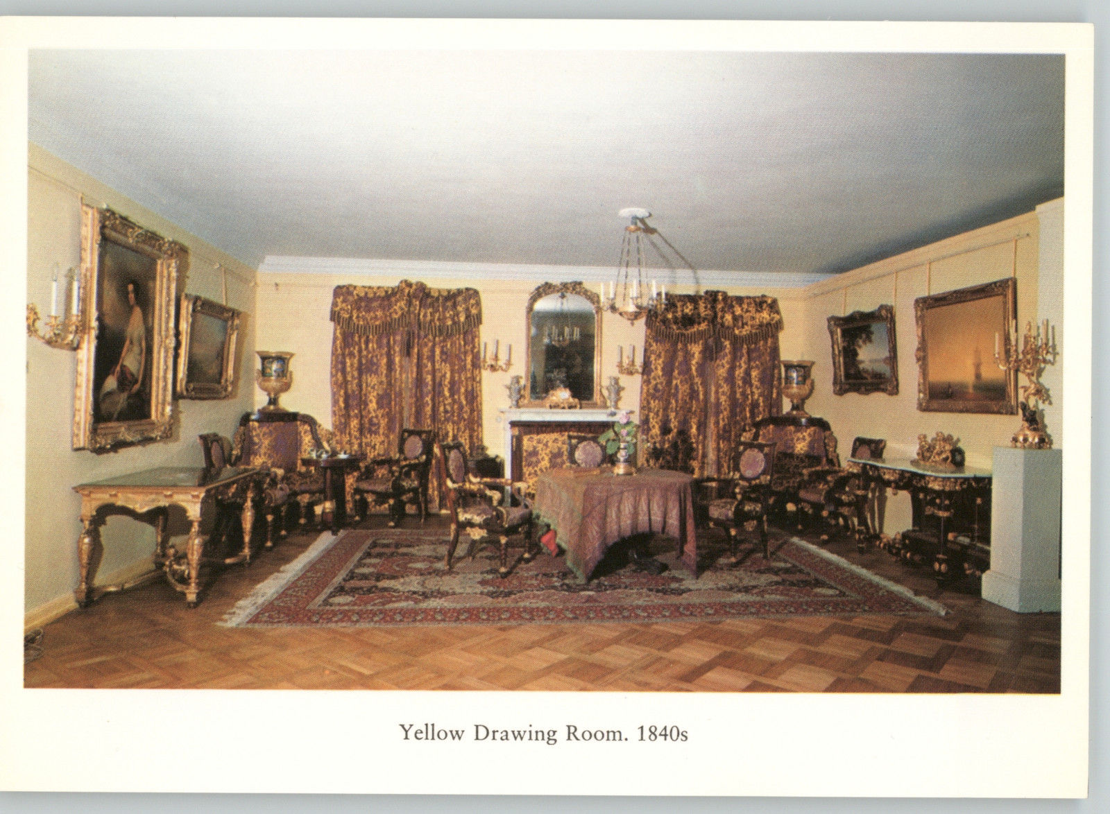 Yellow Drawing Room Furniture Imperial Russia Interior