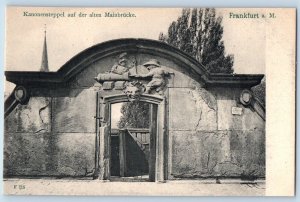 1910 Frankfurt Germany Postcard Cannon Steppe Old Main Bridge Exterior Entrance
