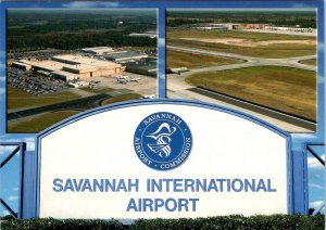 Savannah, GA Georgia INTERNATIONAL AIRPORT Terminal~Runway 4X6 Aviation Postcard