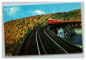 Vintage 1960's Postcard Montreal River Trestle Algoma Central Railway Train Tour