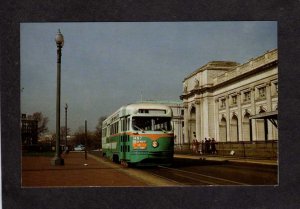 DC Transit System Trolley Car Railroad Train Station Depot Washington Postcard