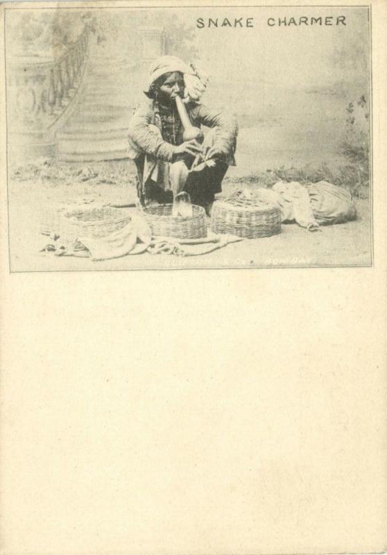 india Native Snake Charmer 1899 Clifton & Co. Court Card