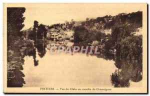 Poitiers Old Postcard View Clain at Mill Chasseignes