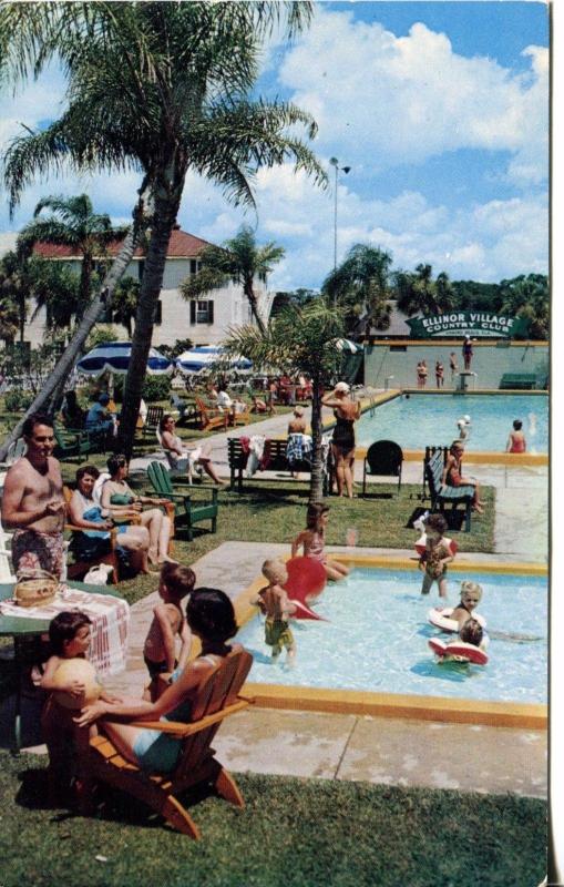 Ormond Beach Florida FL - Ellinor Village Country Club - 1956 Postcard- 552