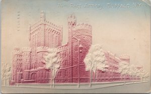 Buffalo NY 74th Regiment Armory Embossed Postcard G54