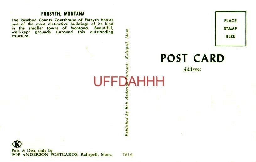 The Rosebud County Courthouse of Forsyth, Montana United States