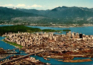 Canada Vancouver Aerial View Of Downtown