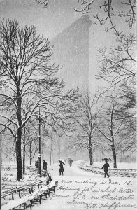 1910 New York Flat Iron Winter Scene Rotograph D41c  postcard 26-312