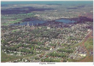 Aerial View of Virginia Minnesota on the Mesabi Iron Range 4 by 6