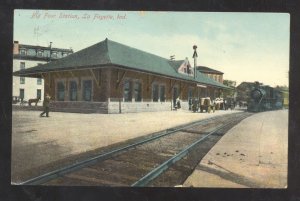 LAFAYETTE INDIANA BIG FOUR RAILROAD DEPOT TRAIN STATION VINTAGE POSTCARD