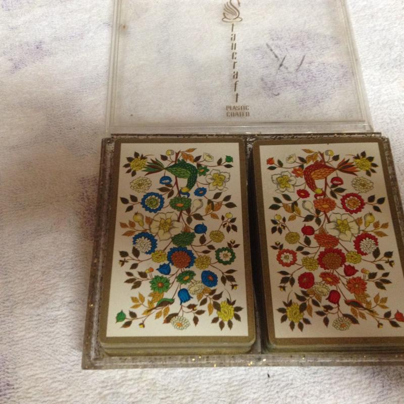 1970's Hoyle Stancraft Playing Cards Double Deck Persian Brocade