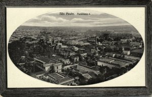 brazil, SÃO PAULO, Panorama 4, Partial View (1910s) Malusardi Postcard