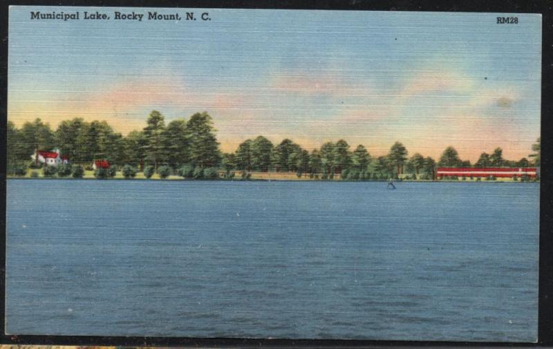 North Carolina colour PC Municipal Lake Rocky Mount  unused