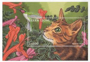 Sierra Leone Beautiful Egyptian Mau Cat Giant Stamp