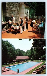 MOUNTAINHOME, PA~ Roadside MO-NOM-O-NOCK INN & Country Club c1960s Golf Postcard