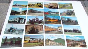 GROUP OF 20 VINTAGE POSTCARDS train railway railroad