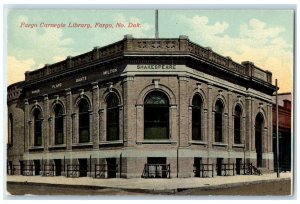 Fargo Carnegie Library Building Shakespeare Fargo North Dakota ND Postcard