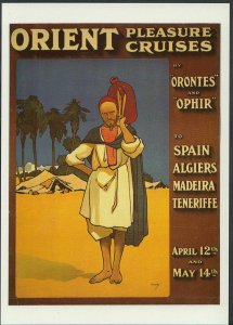 Shipping Advertising Postcard-Orient Pleasure Cruises, Artist John Hassall BX690