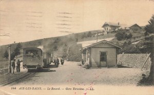 AIX LES BAINS FRANCE~Le Revard-Gare Terminus~1918 U S MILITARY PMK WW1 POSTCARD