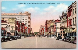 Chattanooga Tennessee~Market Street~Maypole Cafeteria~Hotel~Cohen~1940s Linen