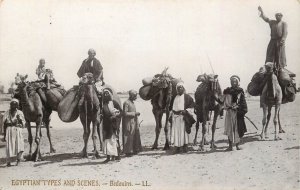 Egyptian types and scenes - Bedouins real photo postcard