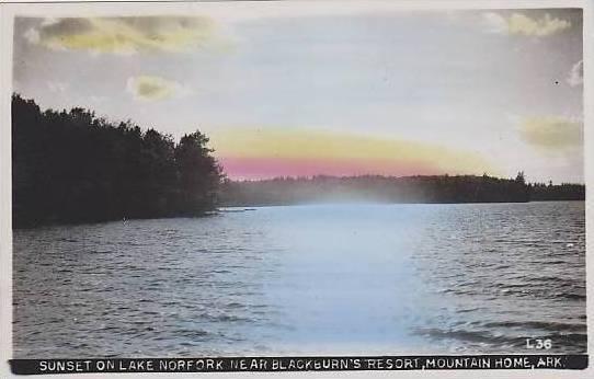 Arkansas Lake Norfork Sunset On Lake Norfork Near Blackburns Resort