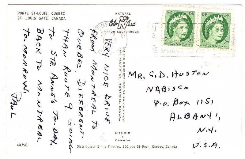 St Louis Gate, Quebec City, Used 1956