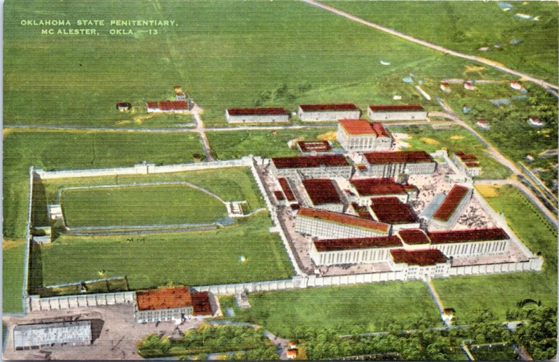 Postcard OK McAlester - Oklahoma State Pentientiary aerial