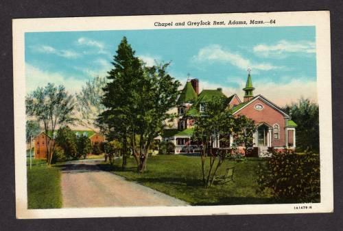 MA Chapel Greylock Restaurant ADAMS MASS MASSACHUSETTS Postcard PC