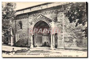 Postcard Old Embrun Porch of the Cathedral