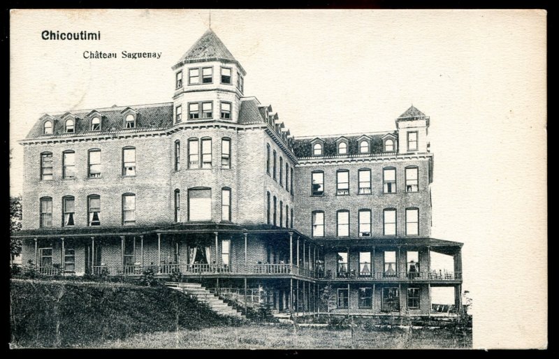 dc1307 - CHICOUTIMI Quebec Postcard 1900s Chateau Saguenay