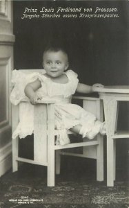 German Royalty RPPC 2047, Baby Prince Louis Ferdinand of Prussia in White Chair