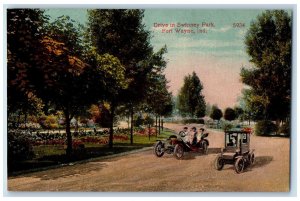 c1910s Drive In Swinney Park Cart Scene Fort Wayne Indiana IN Unposted Postcard