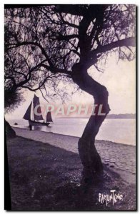 Old Postcard La Rochelle Promenade des Tamaris Boat