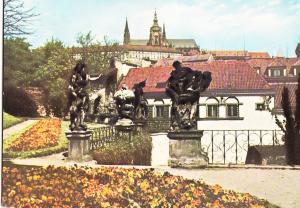 Czech Republic, PRAHA, PRAGUE, Statues in the Garden of the Vrtba Palace,