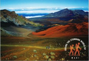 Hiking in Haleakala Maui Hawaii HI Unused Continental Postcard C9