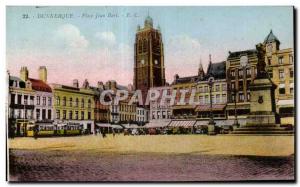 Old Postcard Dunkerque Place Jean Bart