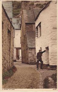 A Byway in Looe, Cornwall, England - pm 1939 - WB