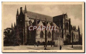 Old Postcard Bordeaux S & # 39Eglise Saint Michel