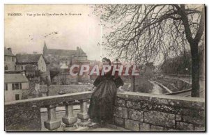 Old Postcard Vannes View from The staircase of the Garenne